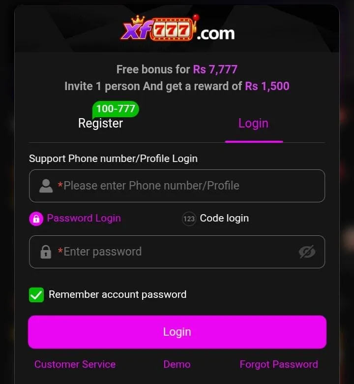 Xf777 Game (Download Real Earning App) In Pakistan 5 xf777 login guide