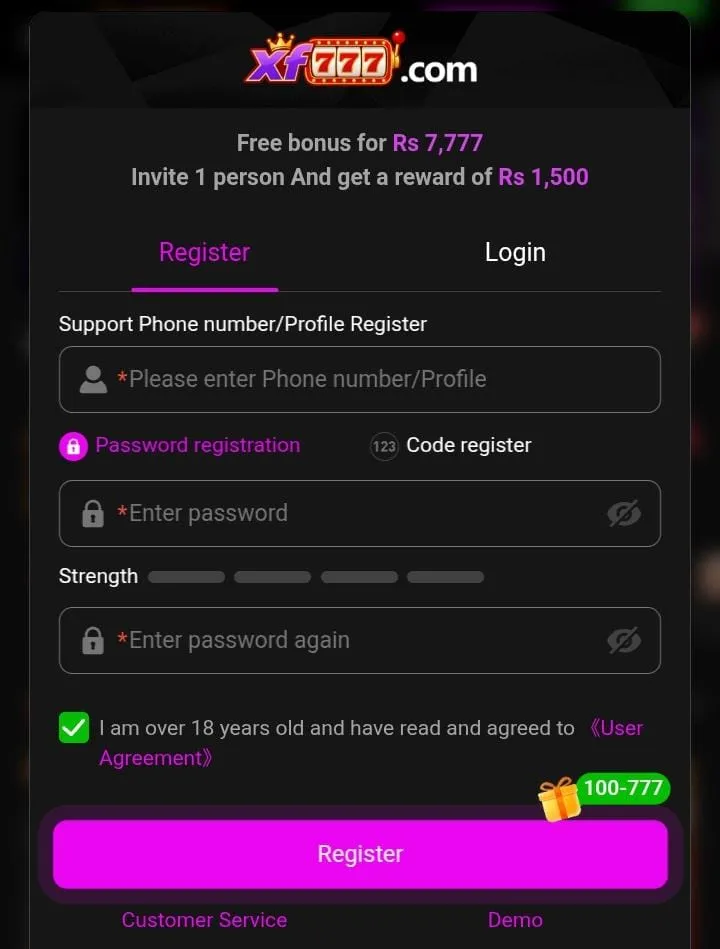 Xf777 Game (Download Real Earning App) In Pakistan 4 xf777 registration guide